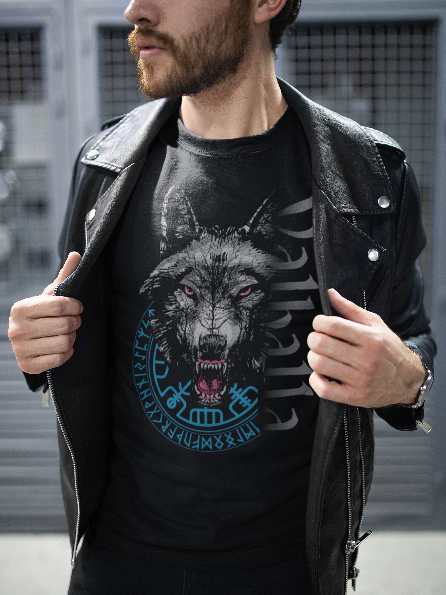 Baum Des Lebens Langarmshirt - Wikinger Design Mit Raben & Runen