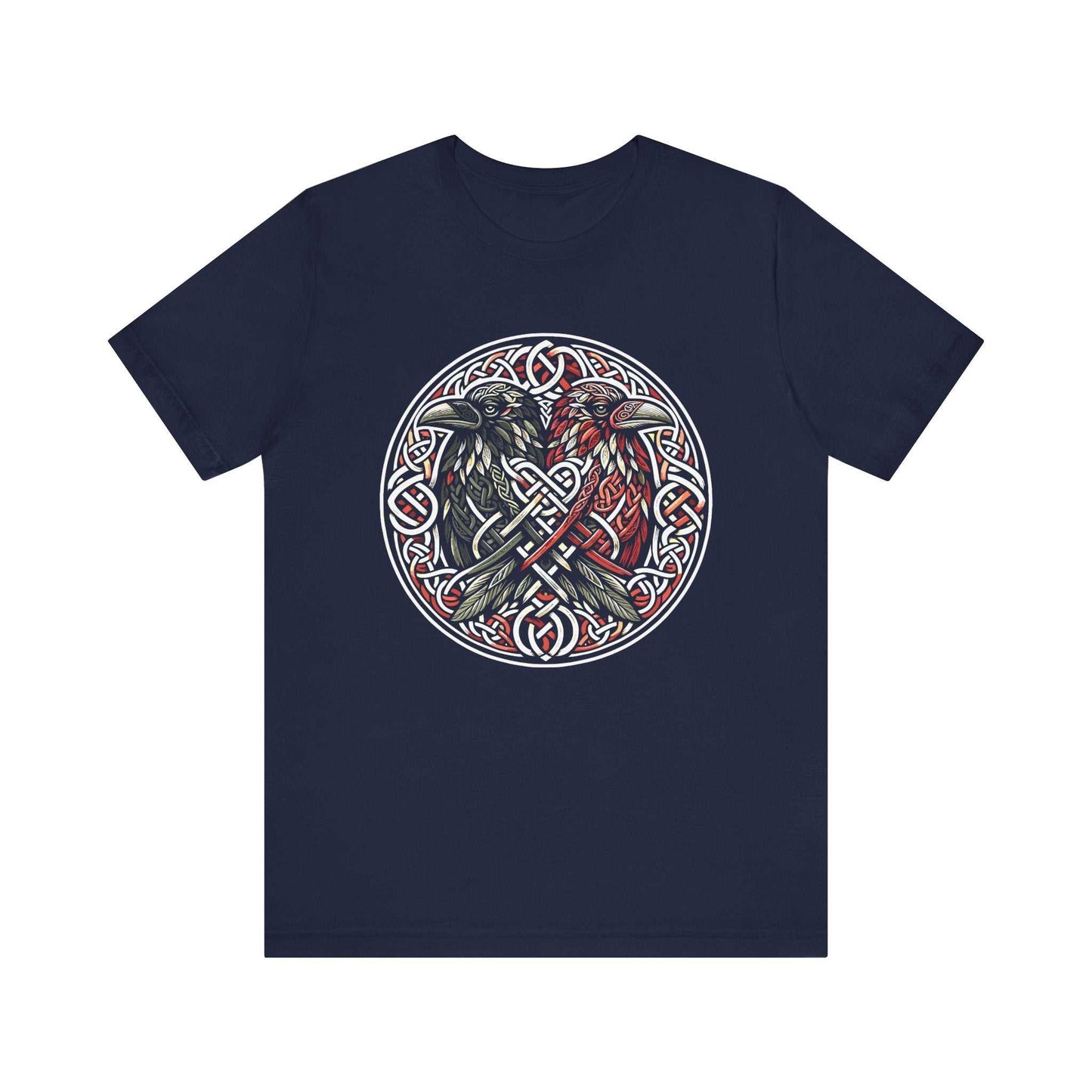 Raben Odins in keltischen Knoten T-Shirt - Grimnord