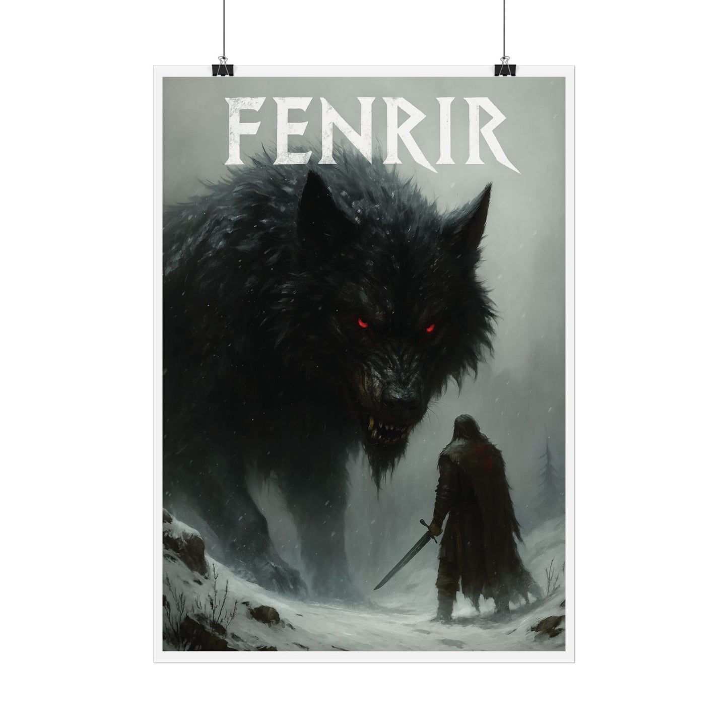 Fenrir Wolf Wikinger Poster