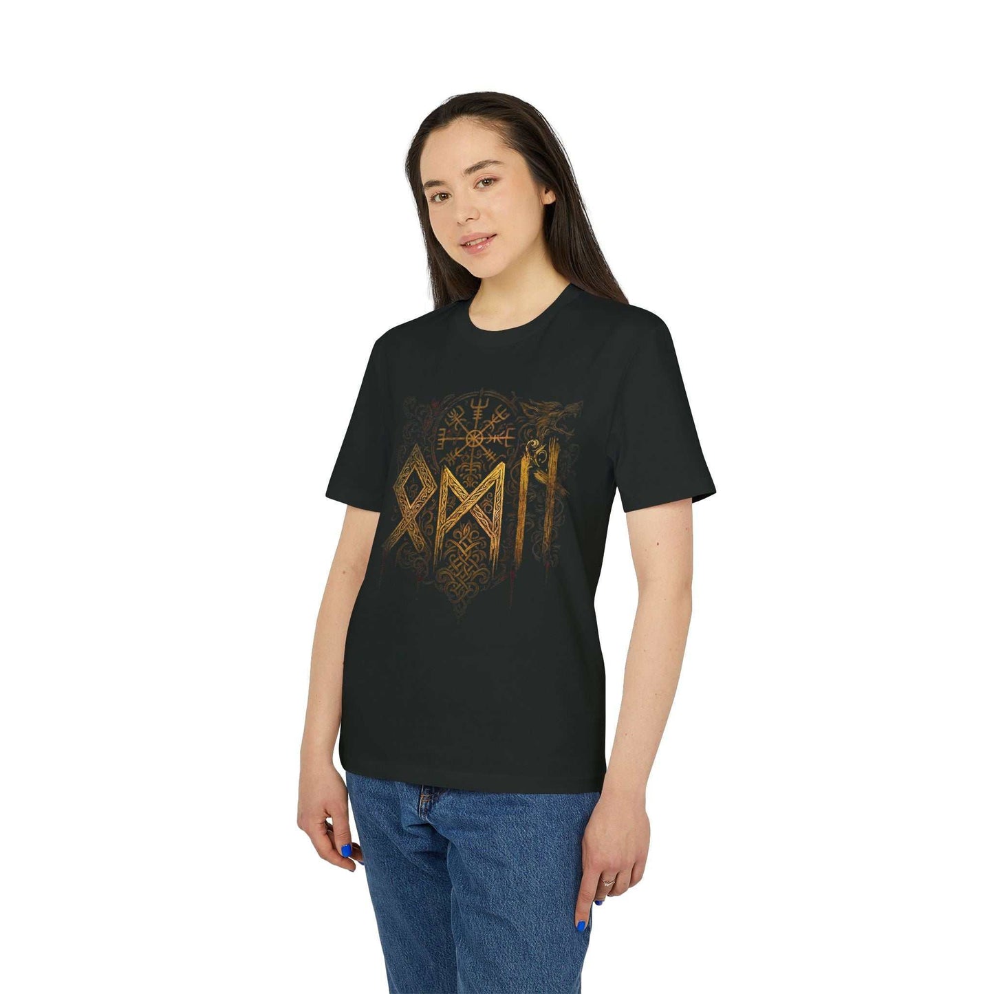 Walhalla Odin Schriftzug Organic T-Shirt - Grimnord