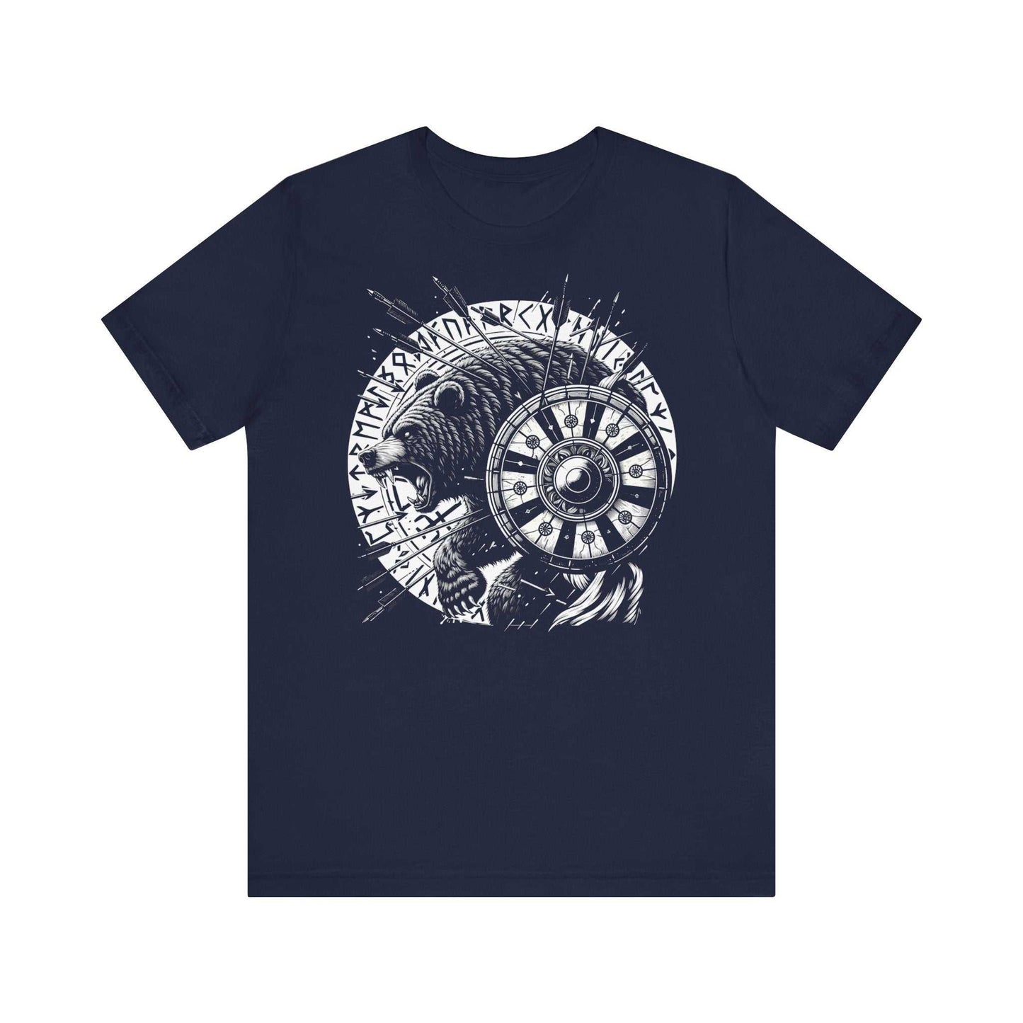 Berserker Bär mit Schild T-Shirt - Grimnord