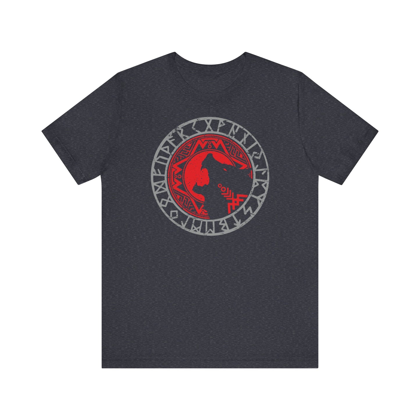 Walhalla Wolf im Runenkreis T-Shirt
