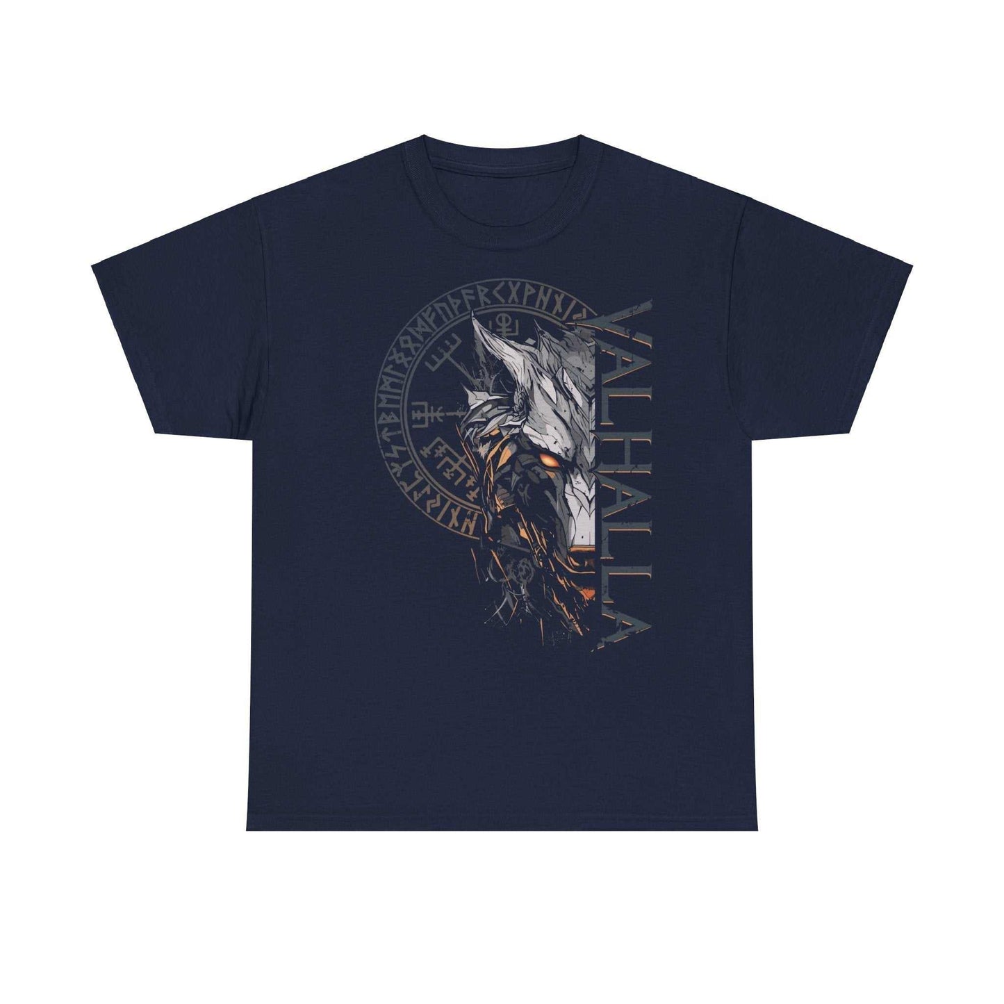 Walhalla Wikinger Wolf T-Shirt – Odins Wolf & Vegvisir Krieger