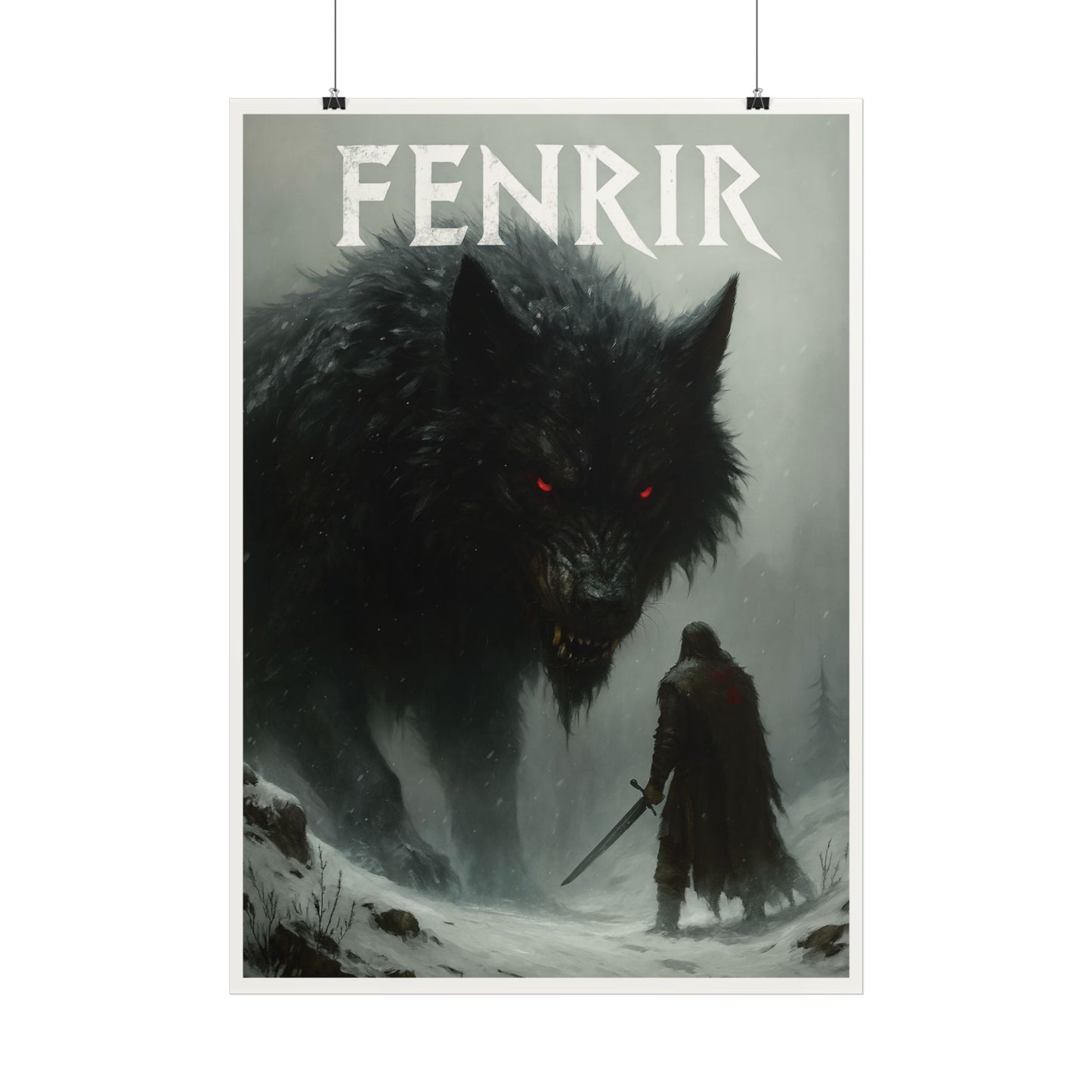 Fenrir Wolf Wikinger Poster