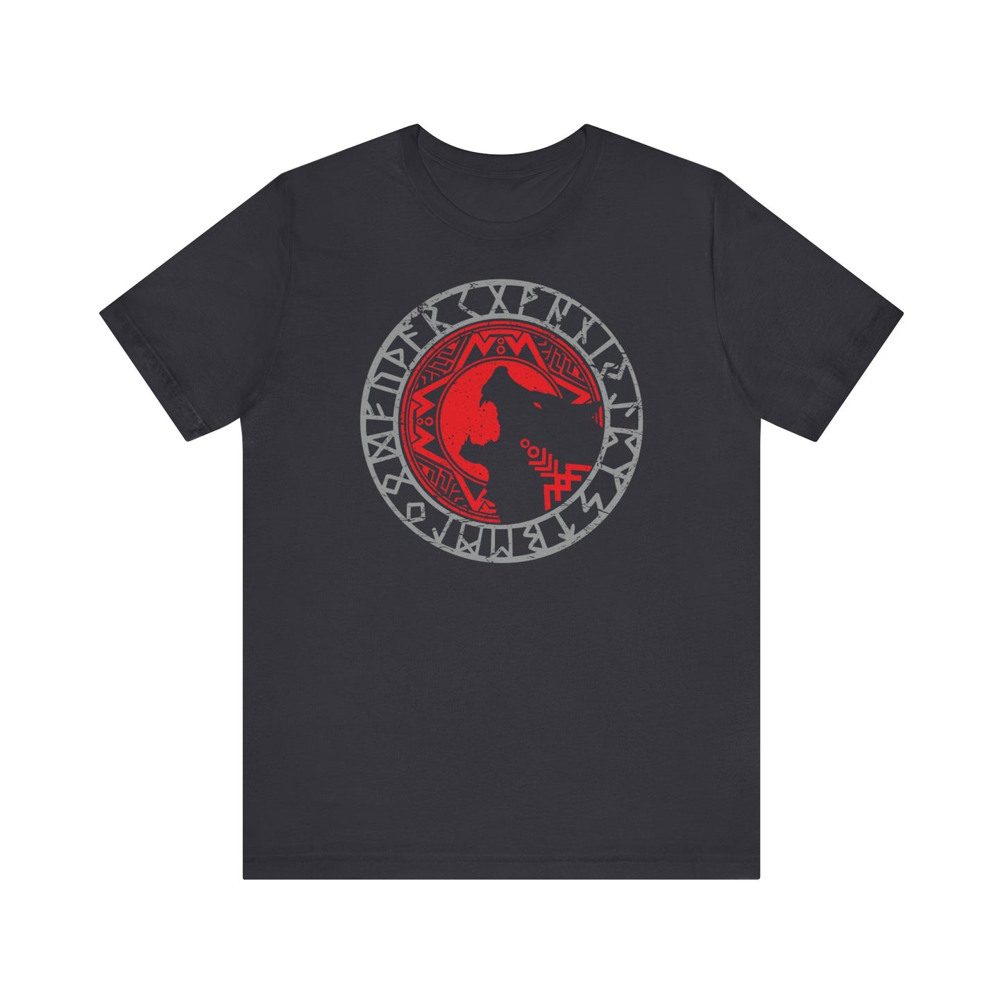 Walhalla Wolf im Runenkreis T-Shirt