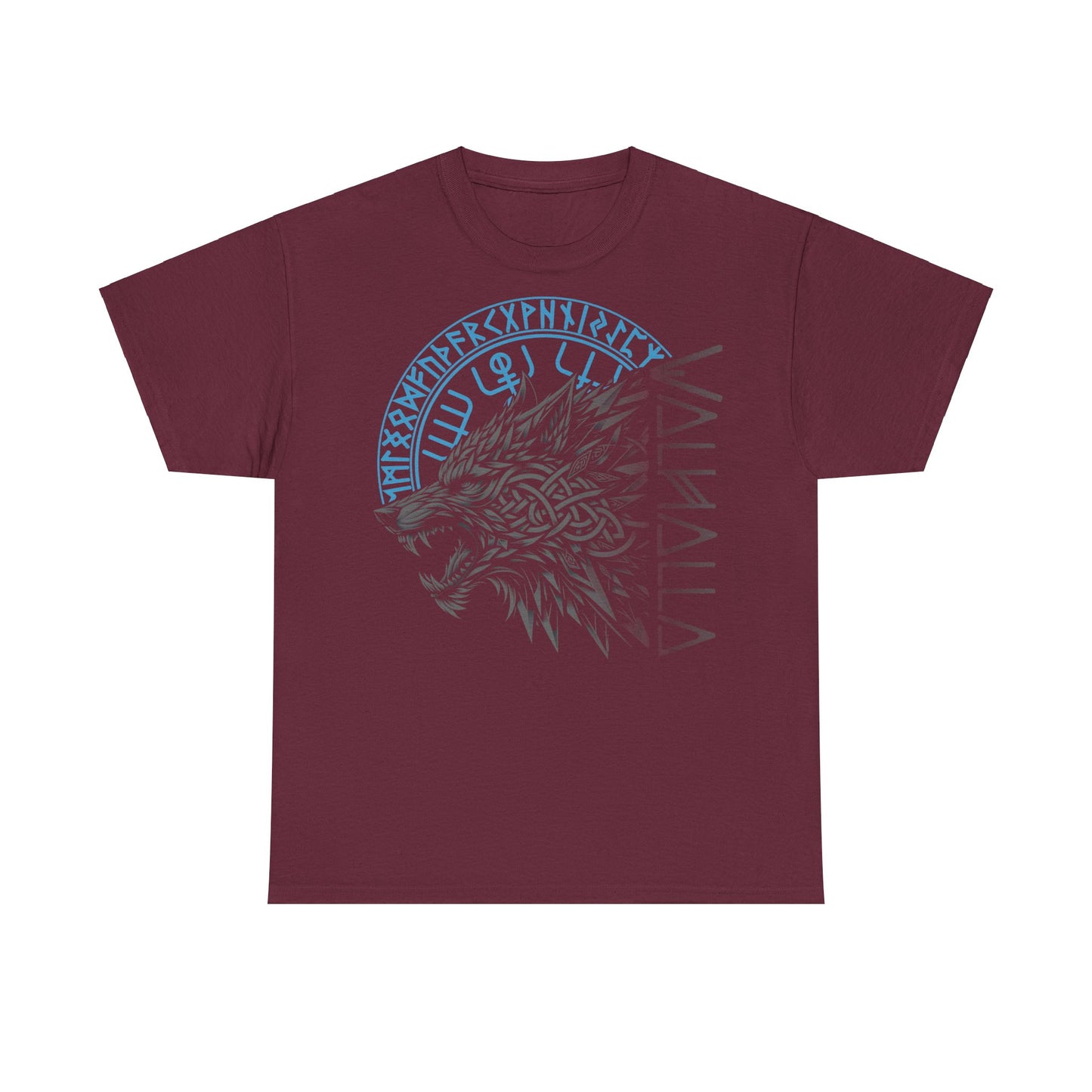 Walhalla Wolf Odins & Vegvisir T-shirt