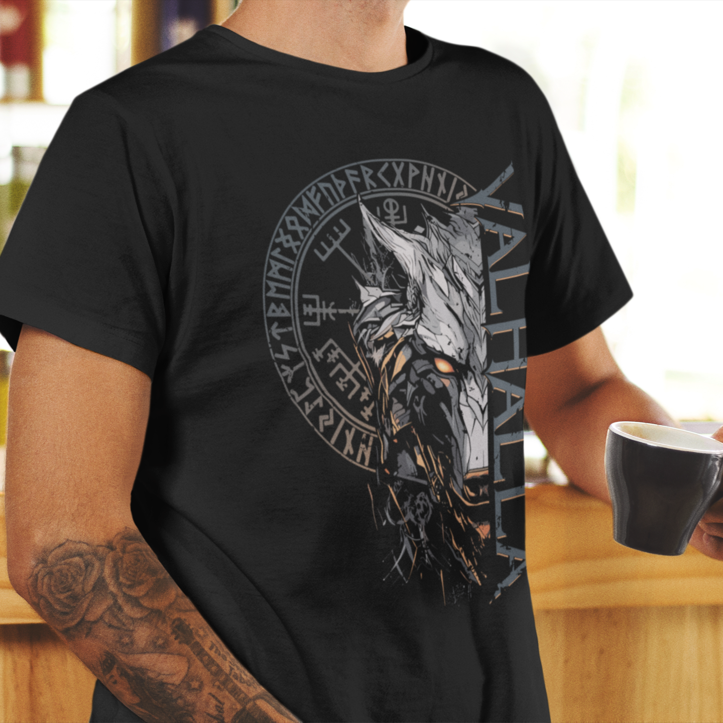 Walhalla Wolf Odins T-shirt