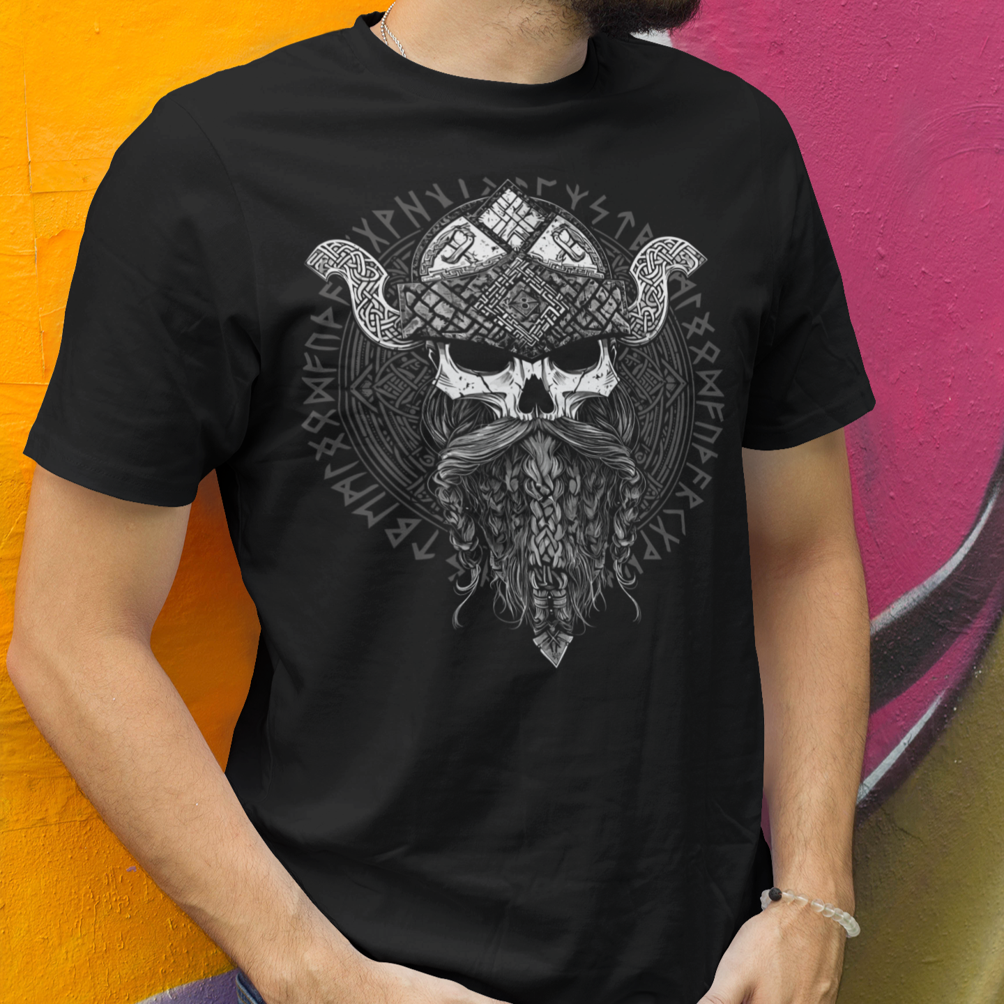 Odin Skull Runenkreis Vegvisir T-Shirt