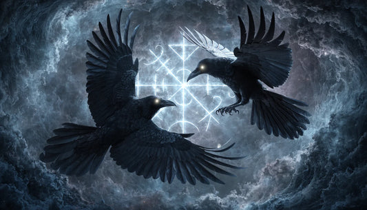 Odins Raben: Huginn & Muninn - Geheimnisse, Symbolik - passende Grimnord Wikinger Shirts