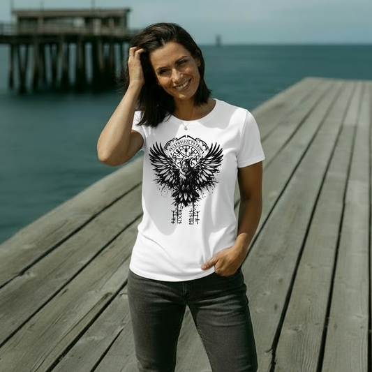 Raben Odins Hugin & Munin Vegvisir T-Shirt