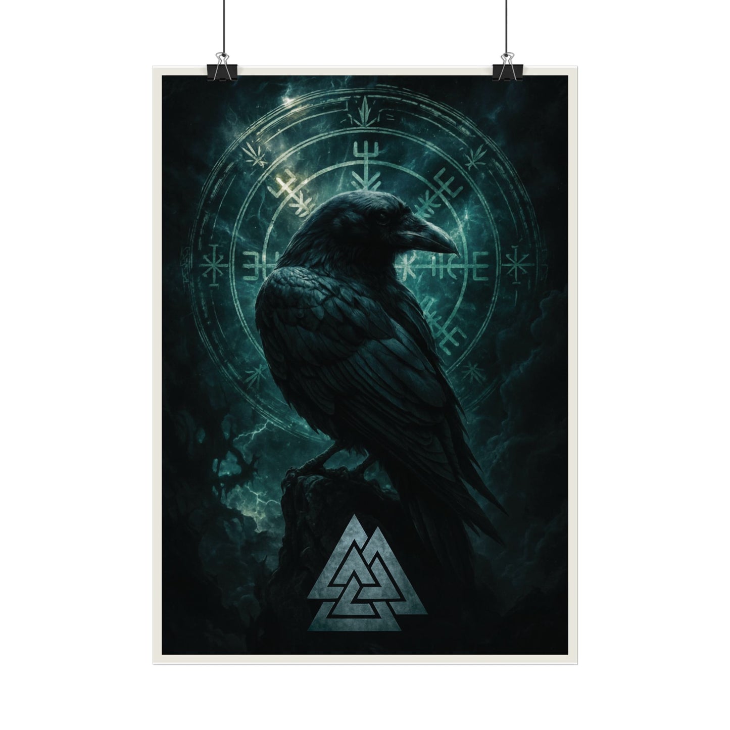 Wikinger Rabe, Vegvisir und Valknut - Grimnord