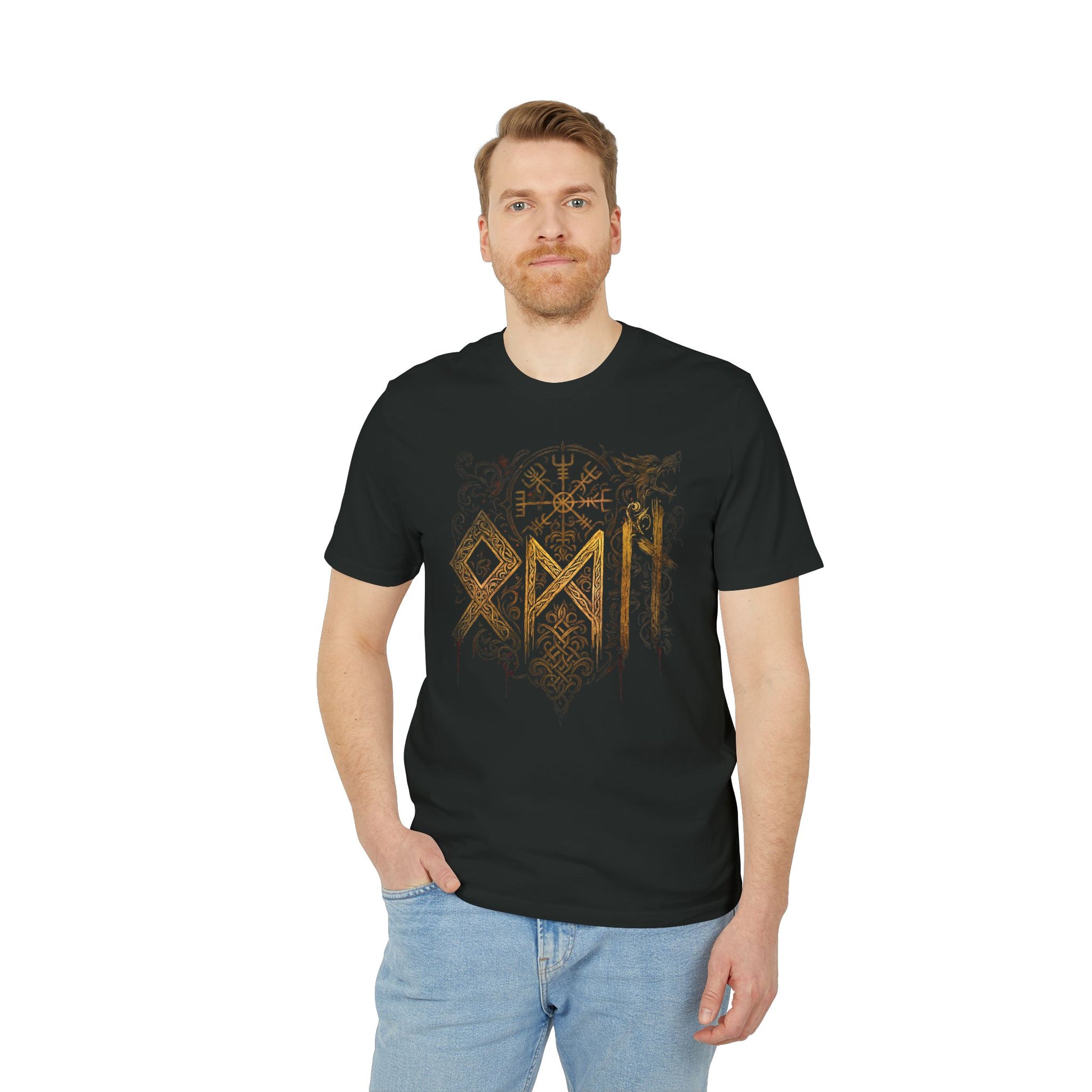 Walhalla Odin Schriftzug Organic T-Shirt - Grimnord