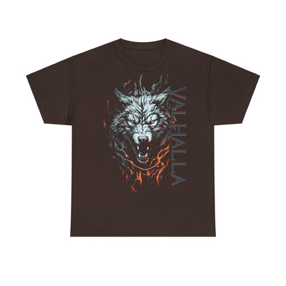 Wolf in Flammen Valhalla T-shirt