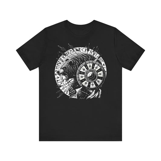 Berserker Bär mit Schild T-Shirt
