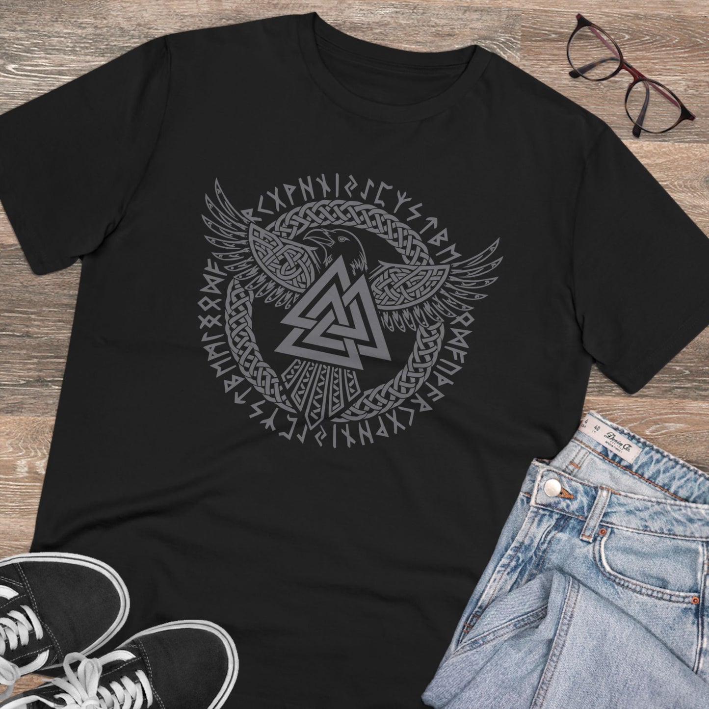 Rabe Odins, Runenkreis, Valknut T-shirt