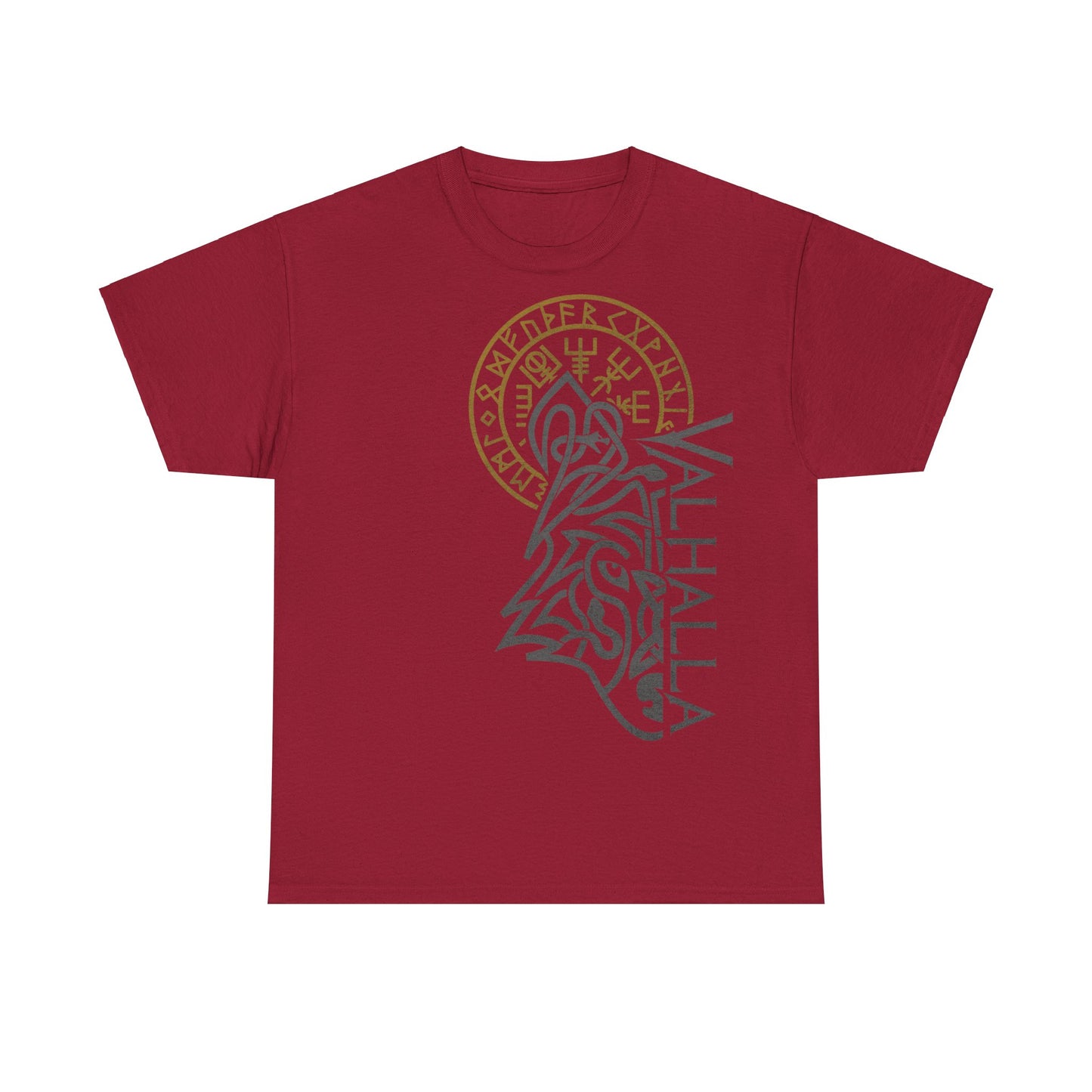 Walhalla Wolf Odins Vegvisir T-shirt