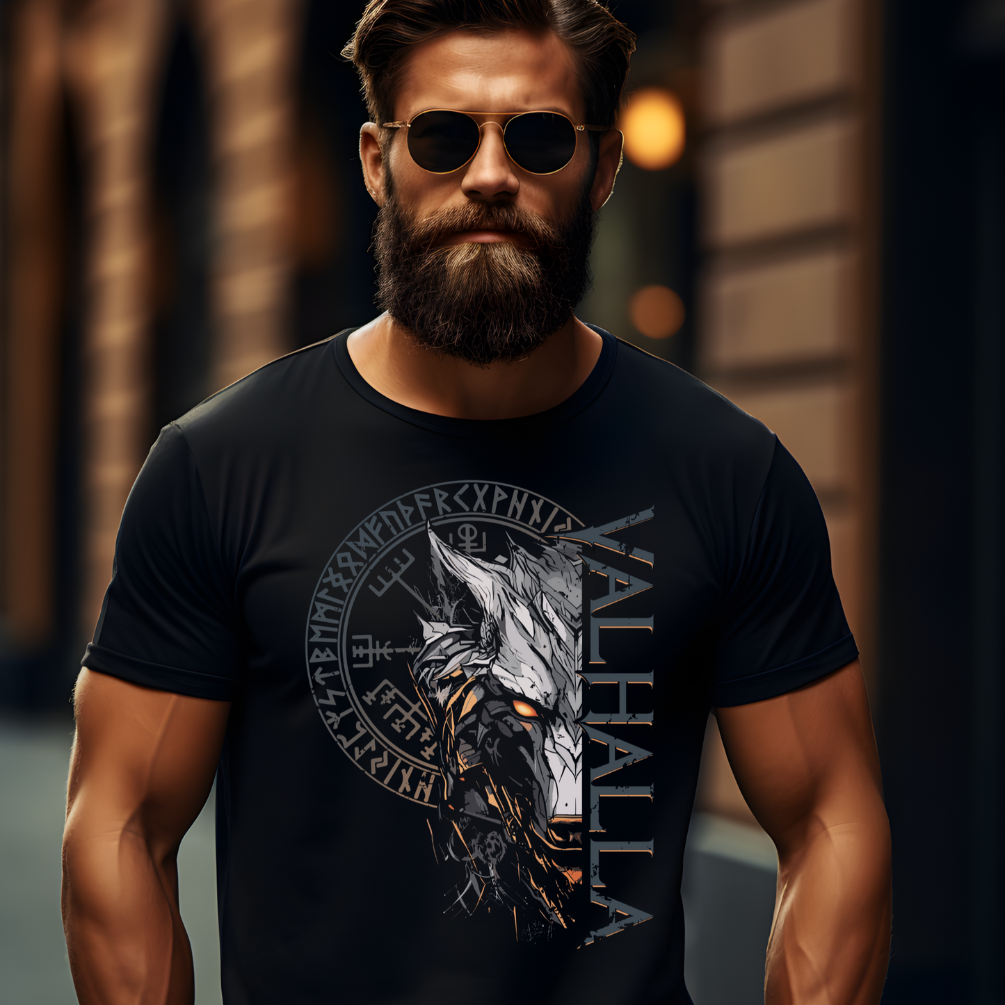 Walhalla Wolf Odins T-shirt