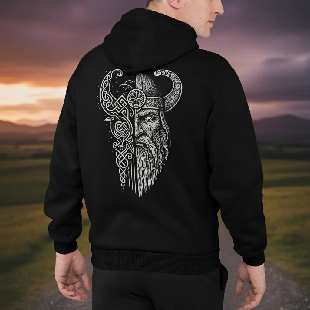 Odin und die Raben Organic Hoodie