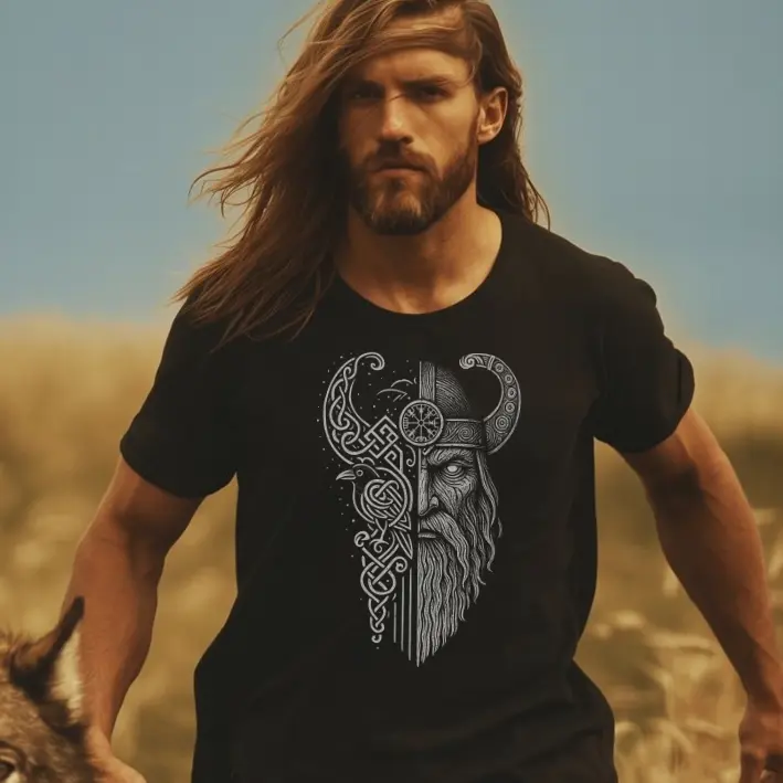 Odins Rabe Wikinger Organic T-Shirt