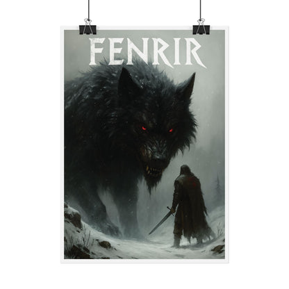 Fenrir Wolf Wikinger Poster