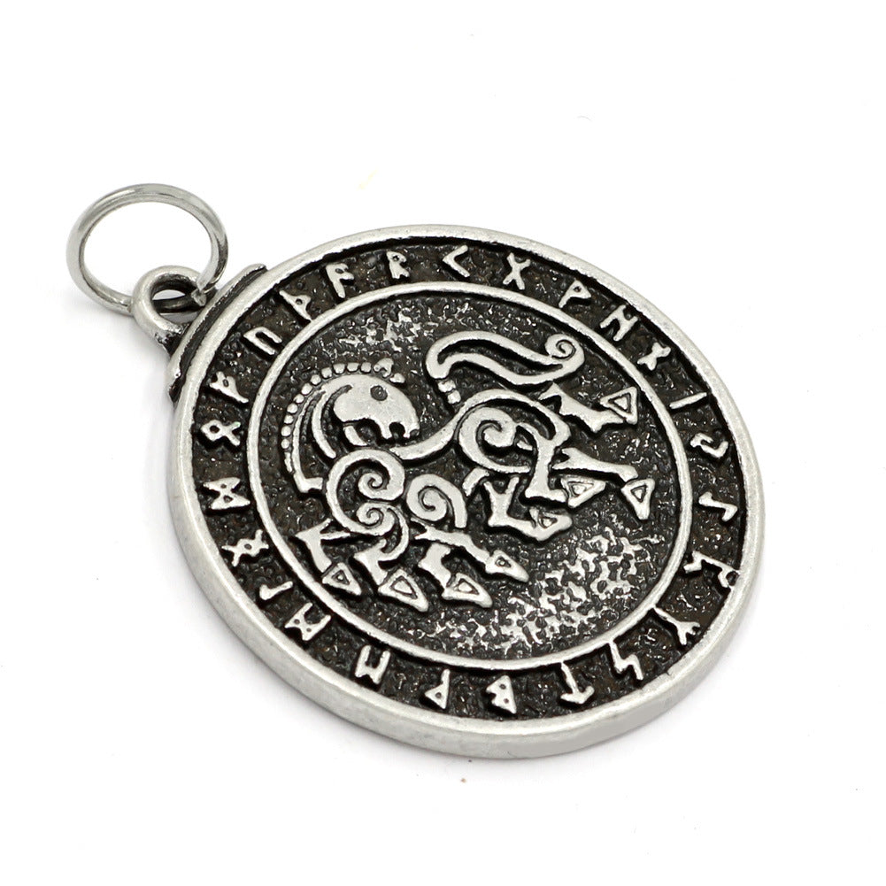 Sleipnir Wikinger Runen Anhänger Halskette - Grimnord