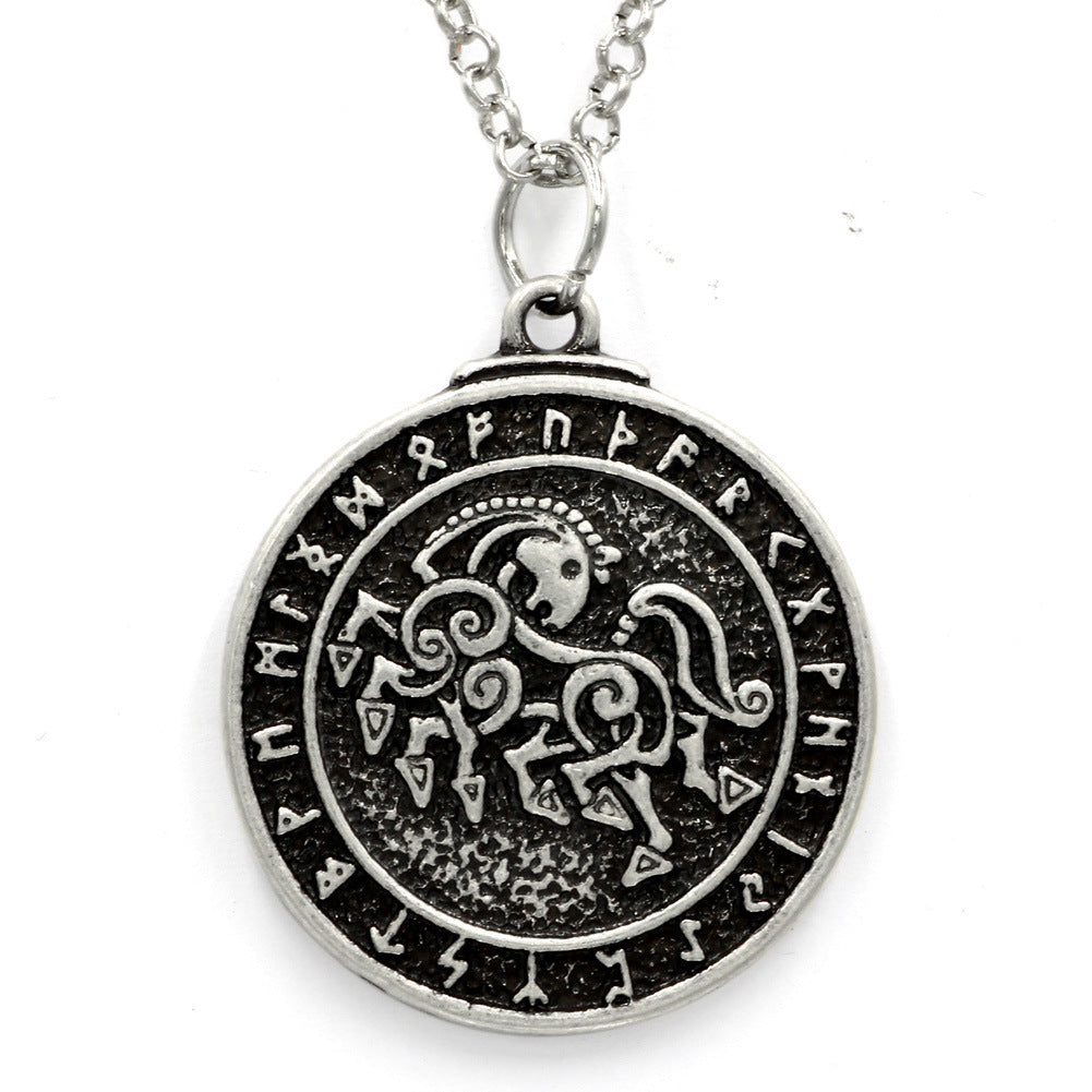 Sleipnir Wikinger Runen Anhänger Halskette - Grimnord