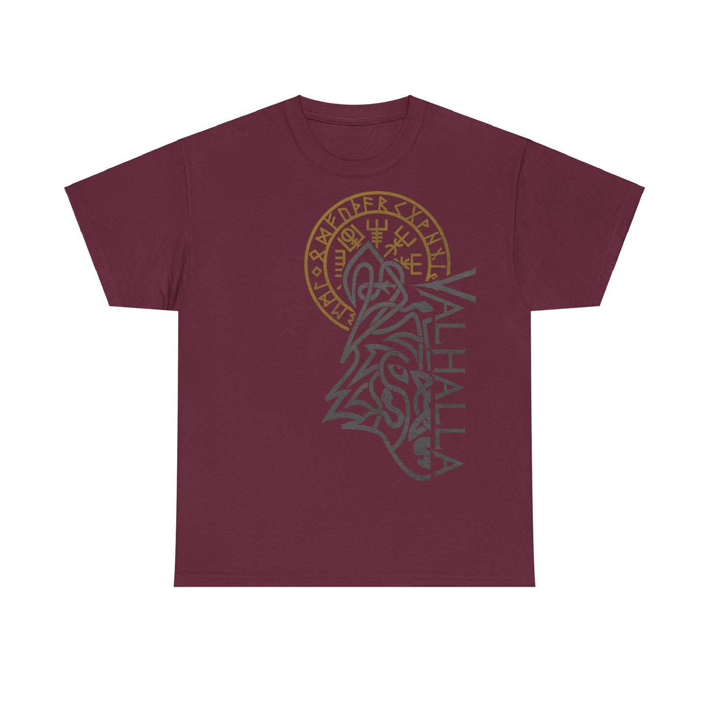 Walhalla Wolf Odins Vegvisir T-shirt