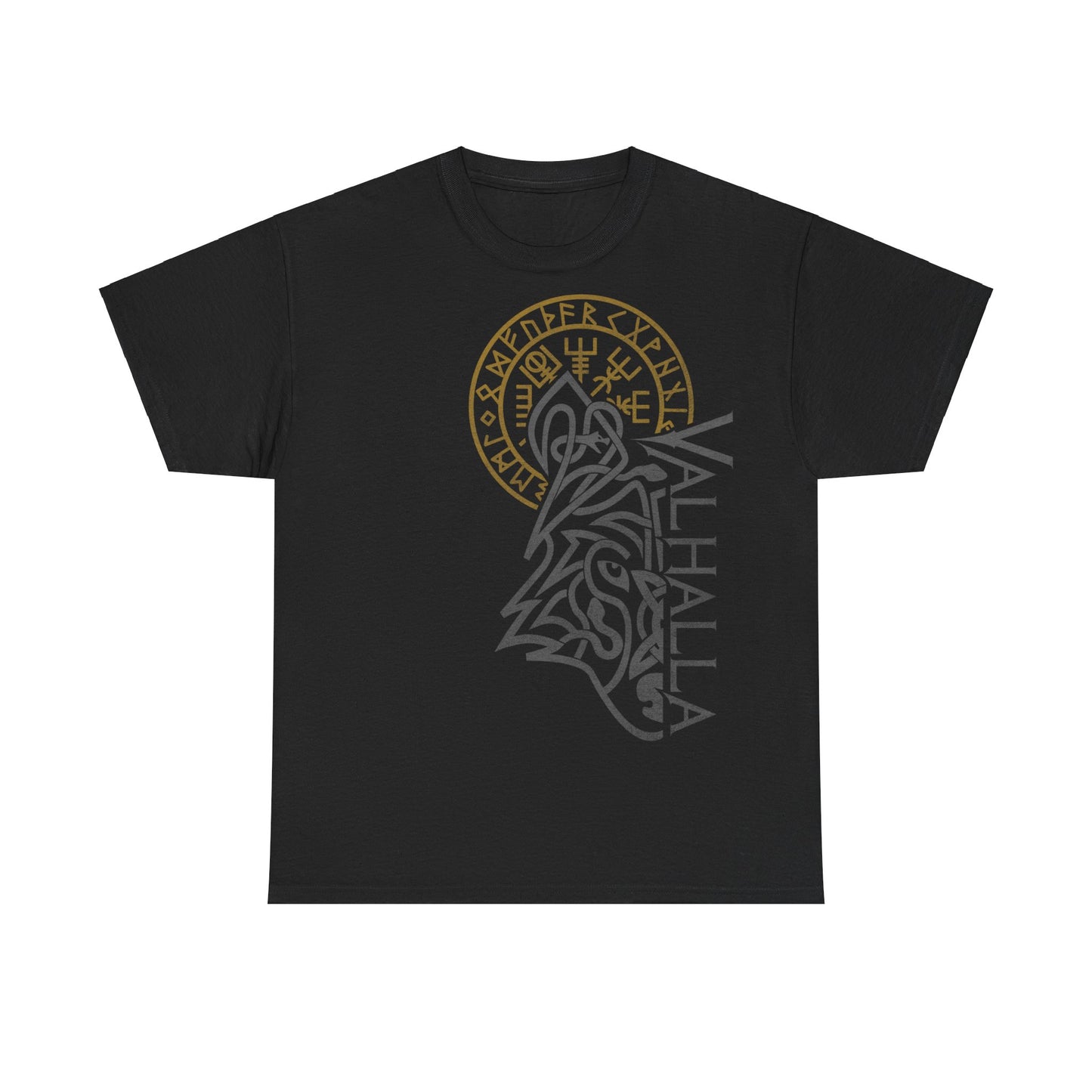 Walhalla Wolf Odins Vegvisir T-shirt