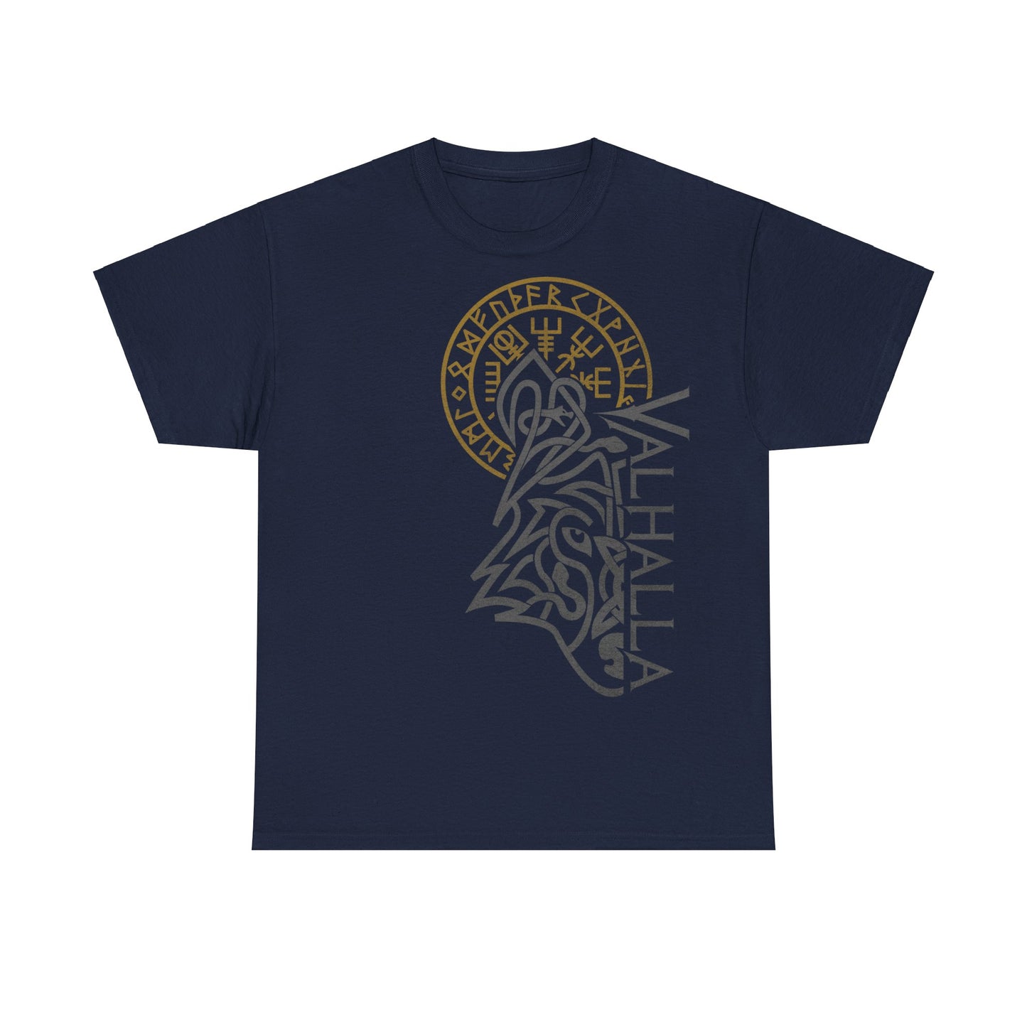 Walhalla Wolf Odins Vegvisir T-shirt