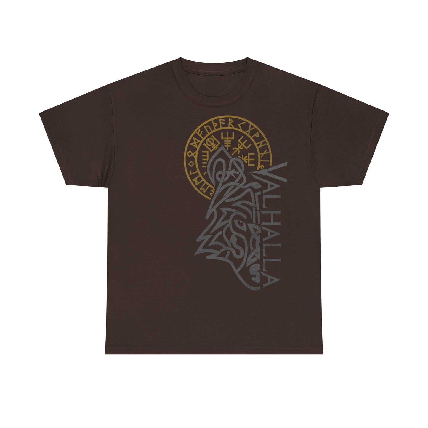 Walhalla Wolf Odins Vegvisir T-shirt