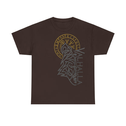 Walhalla Wolf Odins Vegvisir T-shirt
