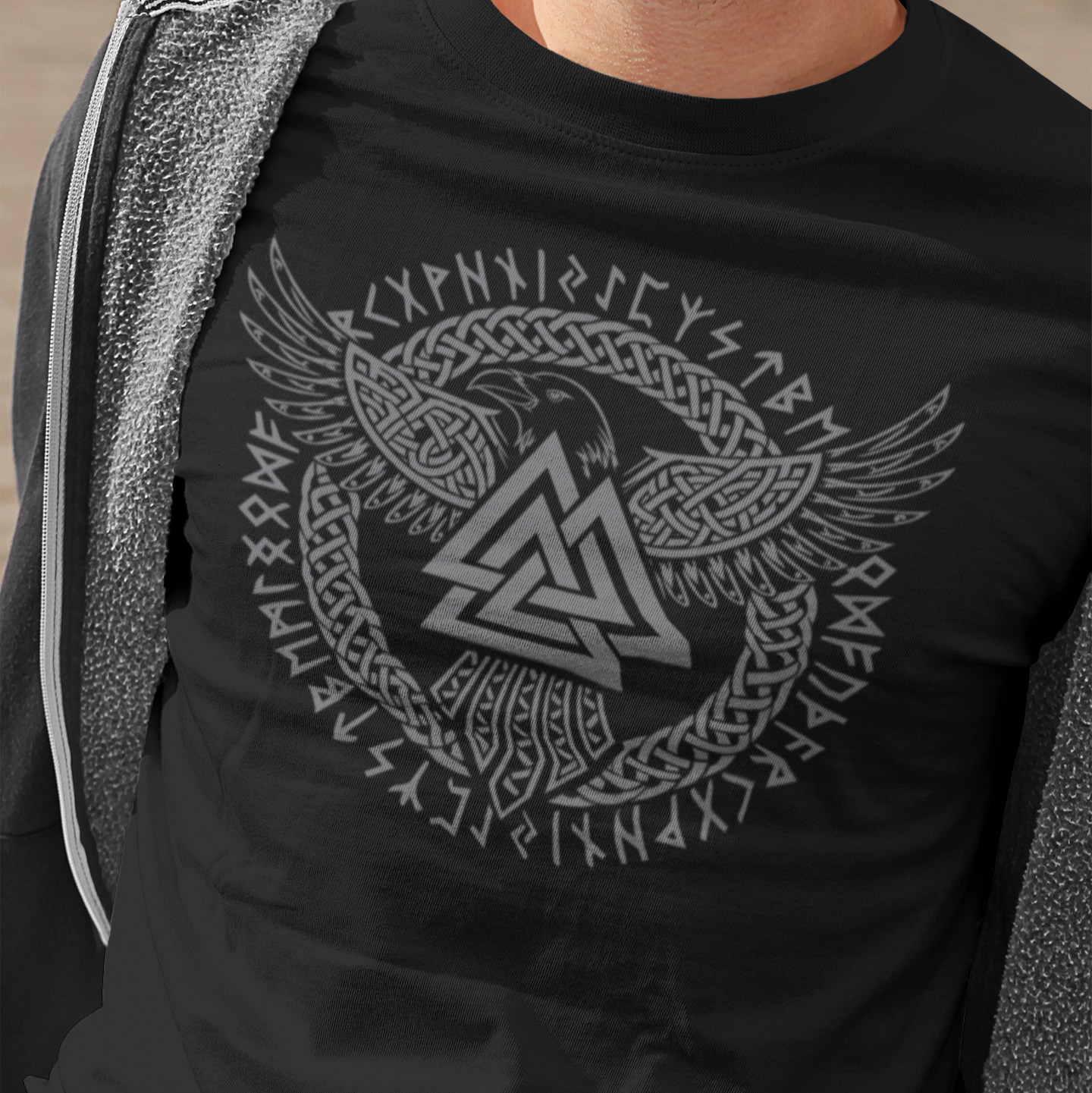 Rabe Odins, Runenkreis, Valknut T-shirt