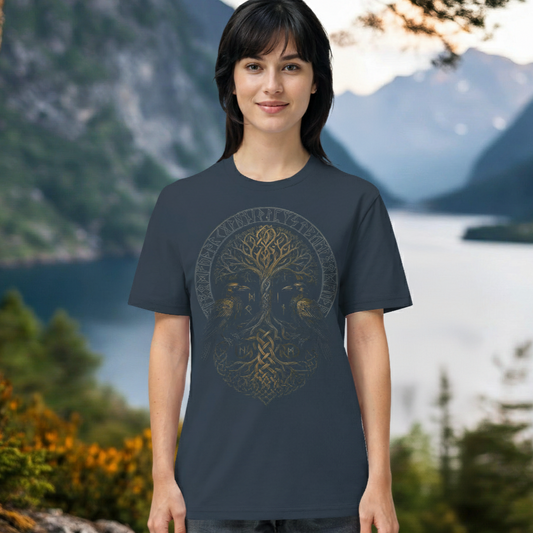Hugin und Munin am Lebensbaum Organic Shirt