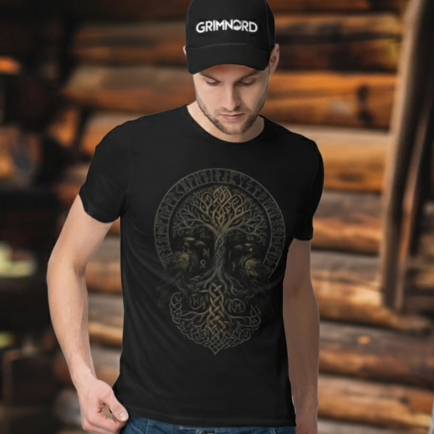 Hugin und Munin am Lebensbaum Organic Shirt