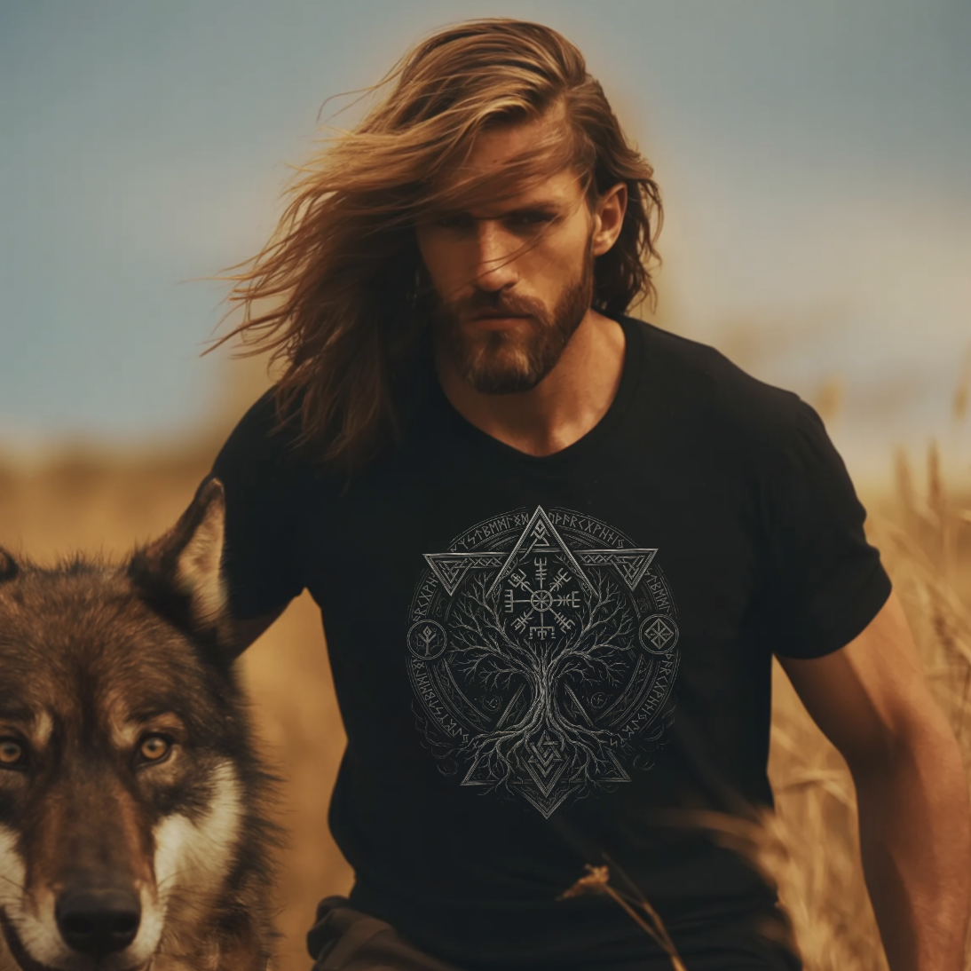 Lebensbaum Yggdrasil Vegvisir Shirt