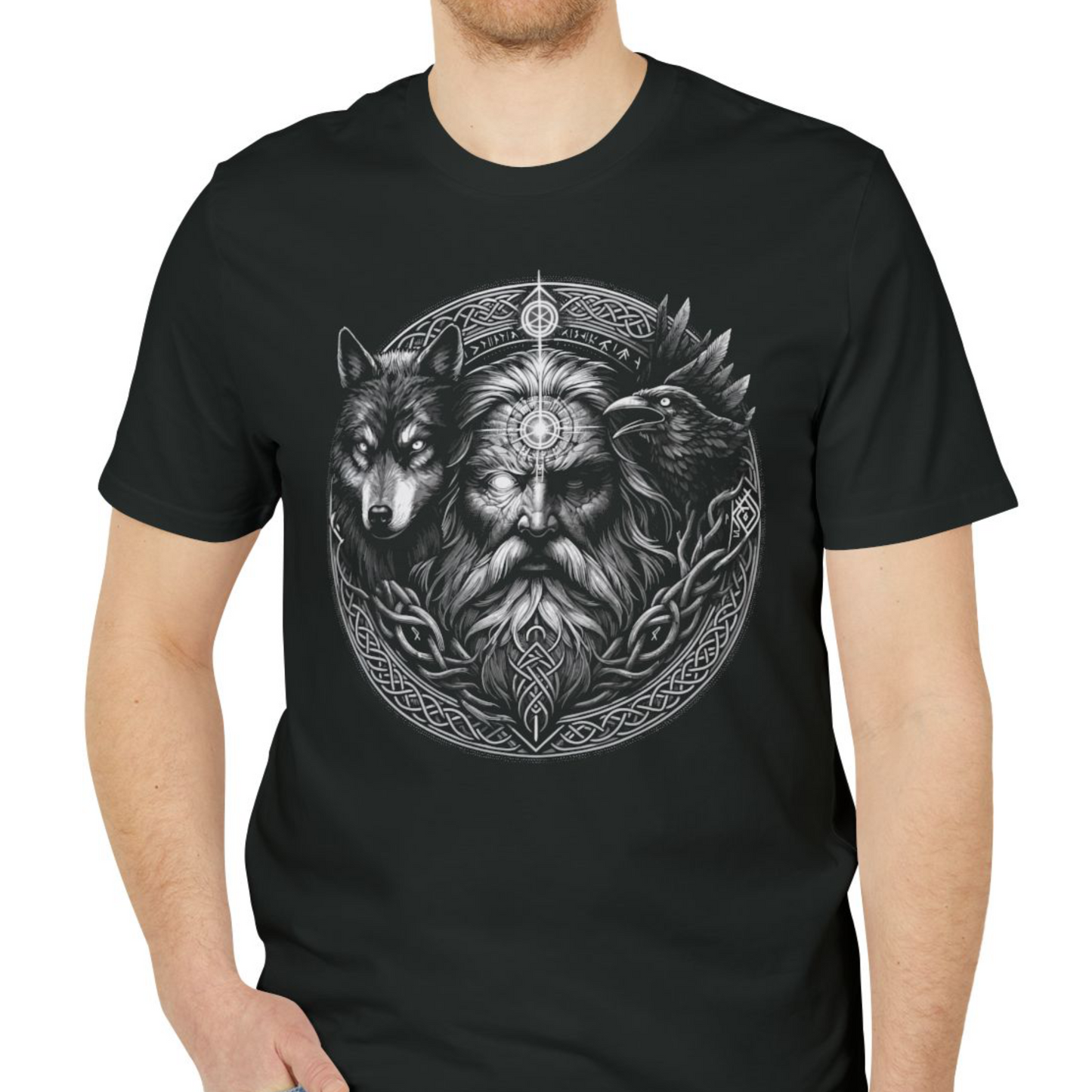 Odin Rabe und Wolf T-shirt