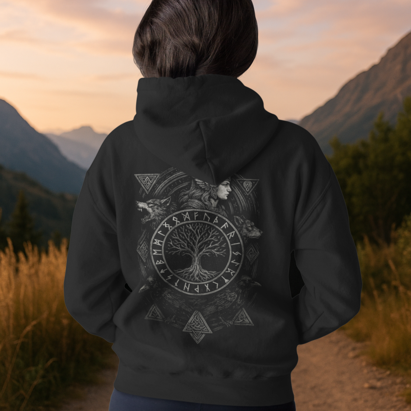 Walküre, Odins Wölfe & Raben, Lebensbaum Hoodie