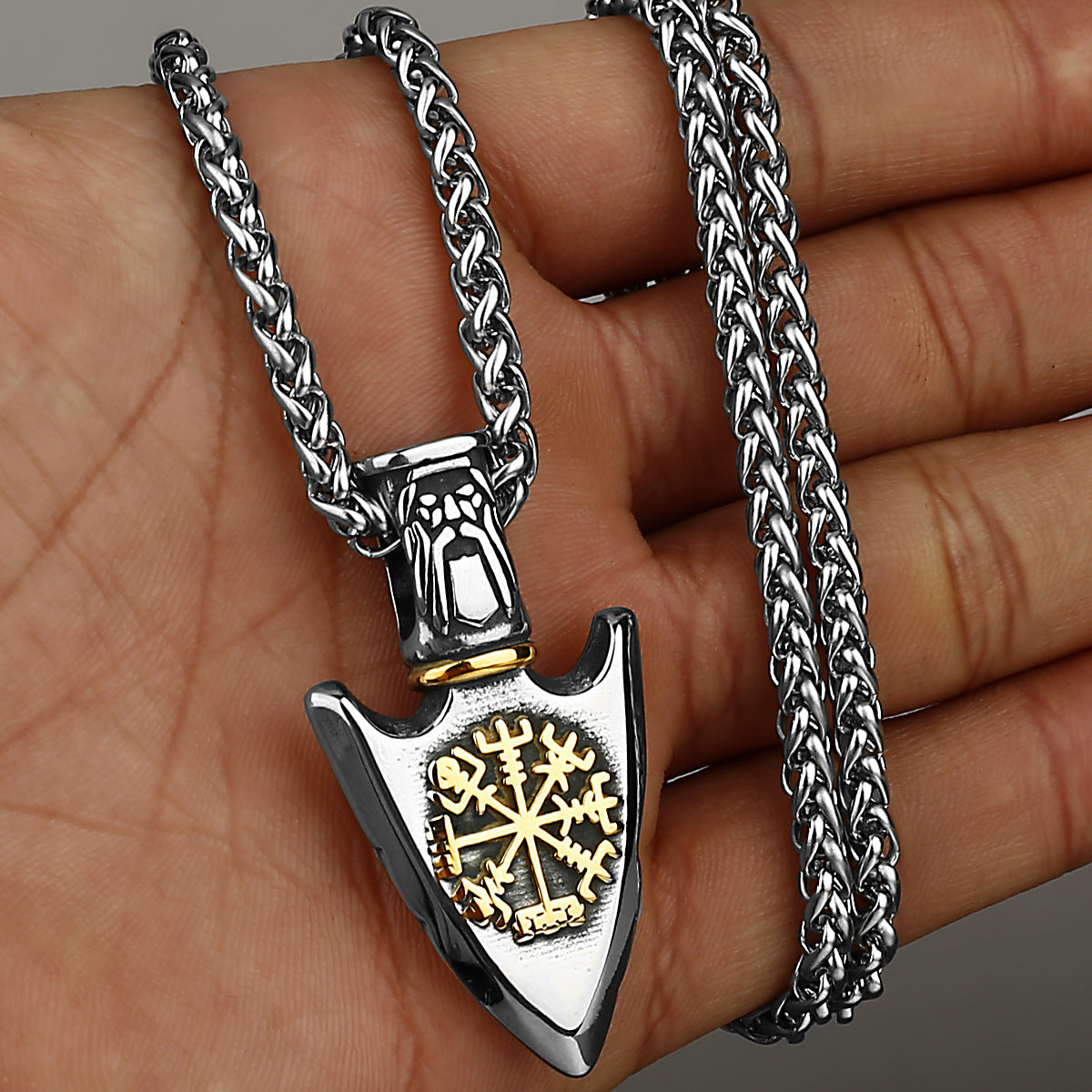 Runenpfeil Anhänger Vegvisir / Valknut