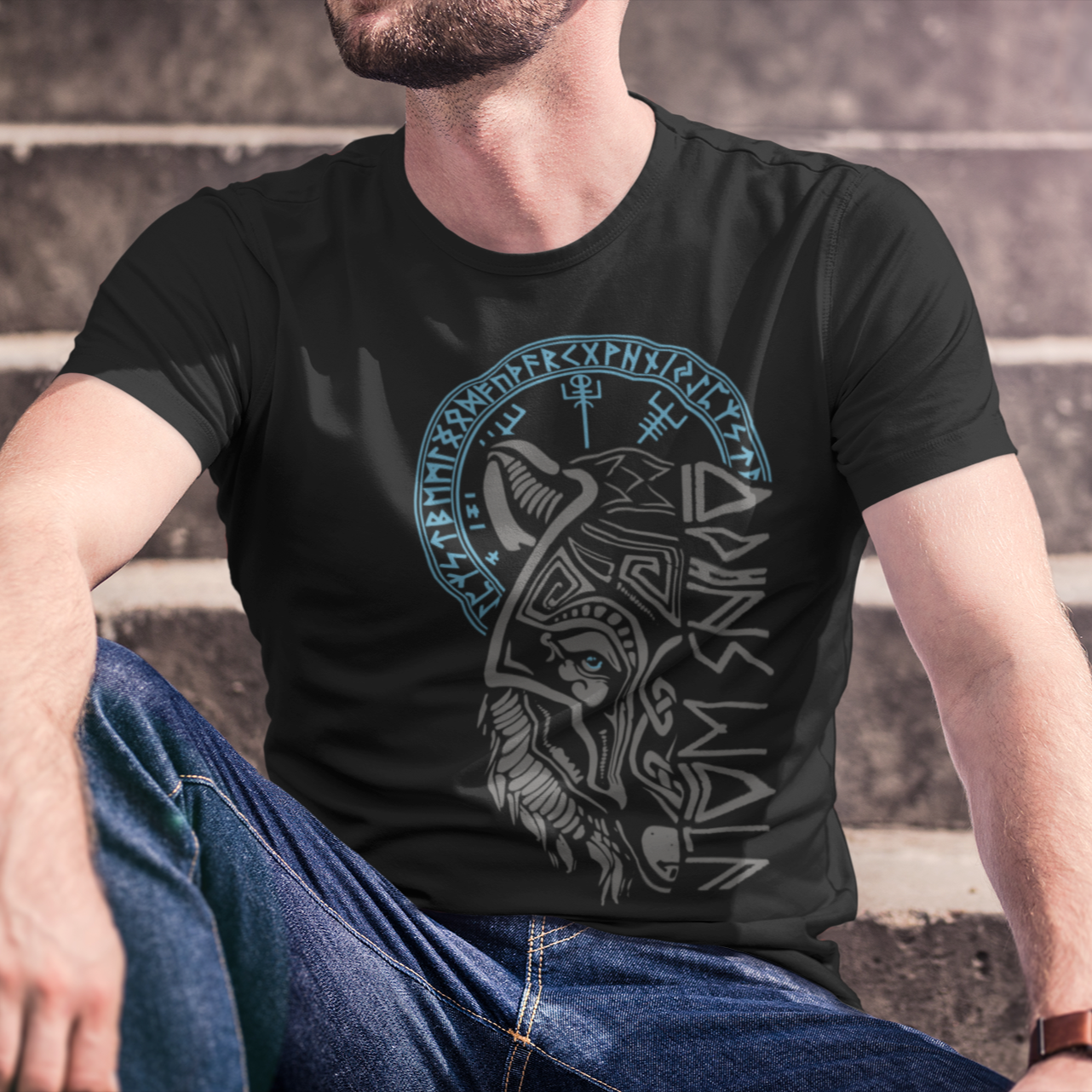 Odins Wolf Vegvisir T-shirt