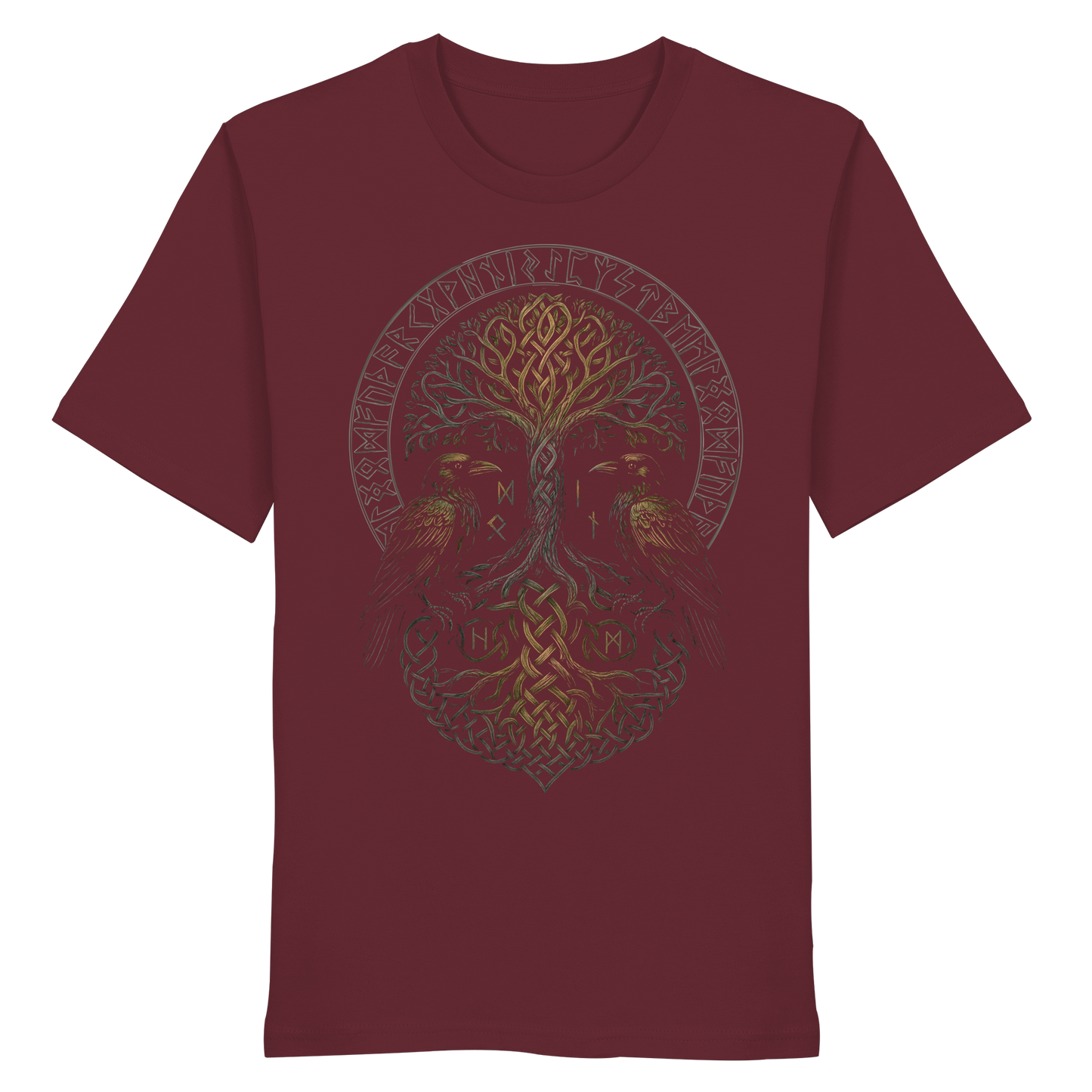 Hugin und Munin am Lebensbaum Organic Shirt