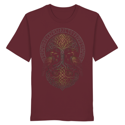Hugin und Munin am Lebensbaum Organic Shirt