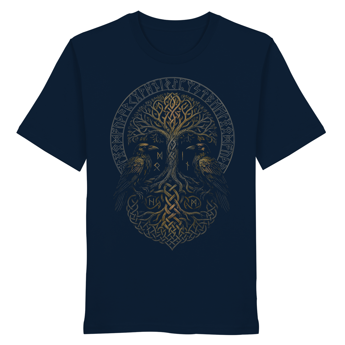 Hugin und Munin am Lebensbaum Organic Shirt