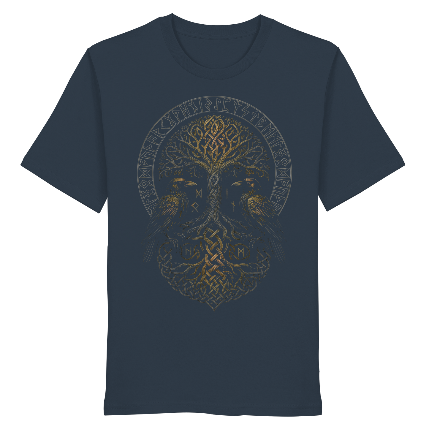 Hugin und Munin am Lebensbaum Organic Shirt