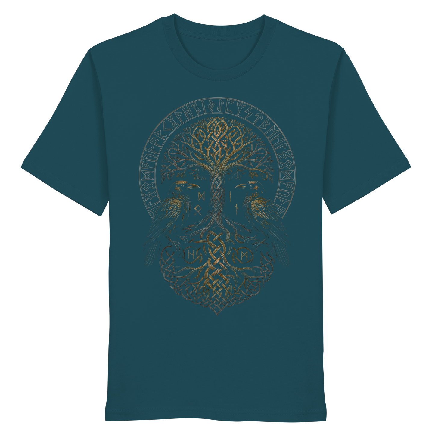 Hugin und Munin am Lebensbaum Organic Shirt