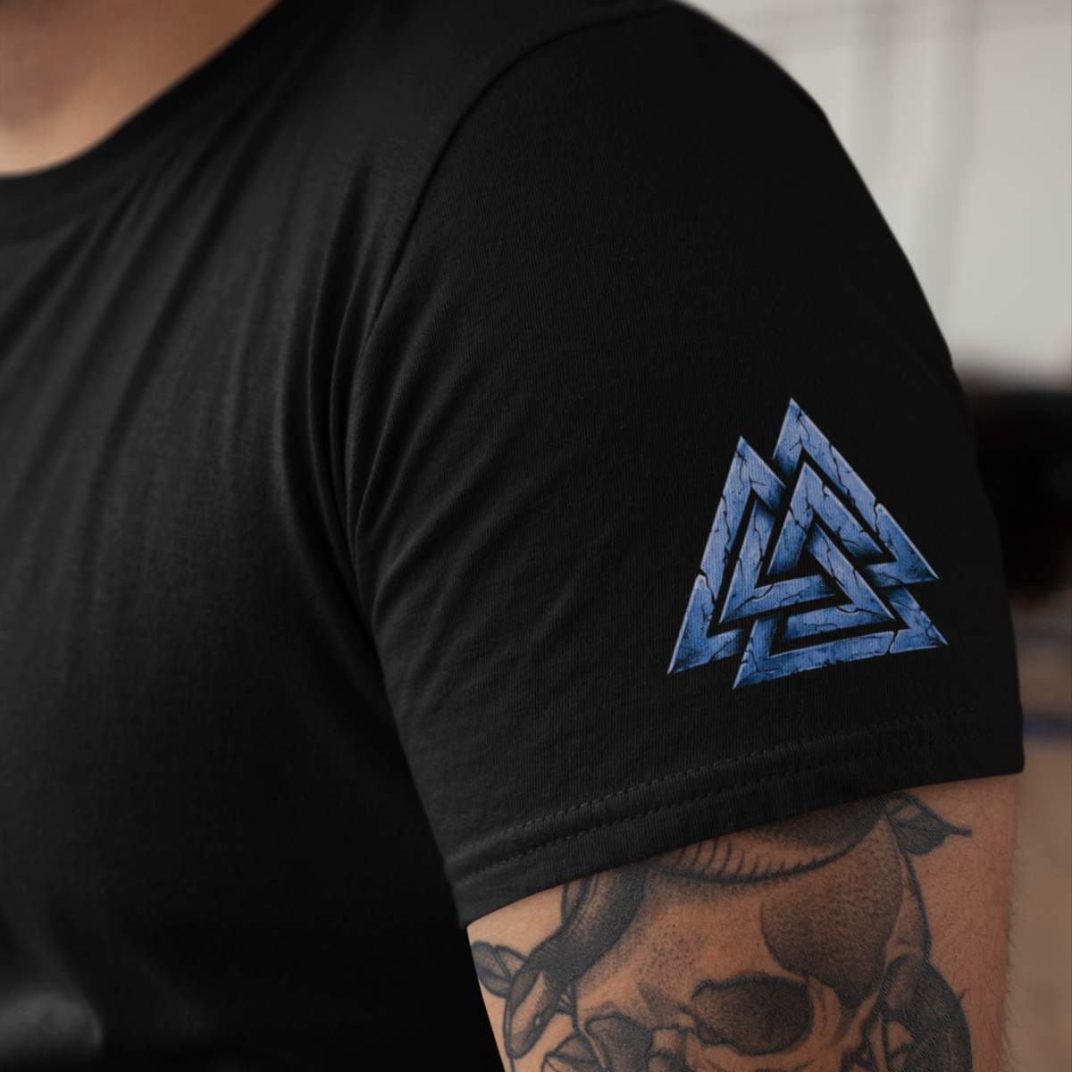 Valknut Ärmeldetail am Ulfhednar Wolf Wikinger T-Shirt