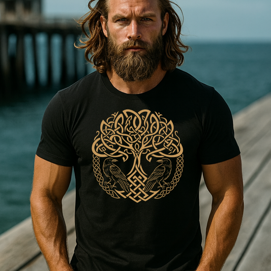 Raben Odins und Lebensbaum T-Shirt